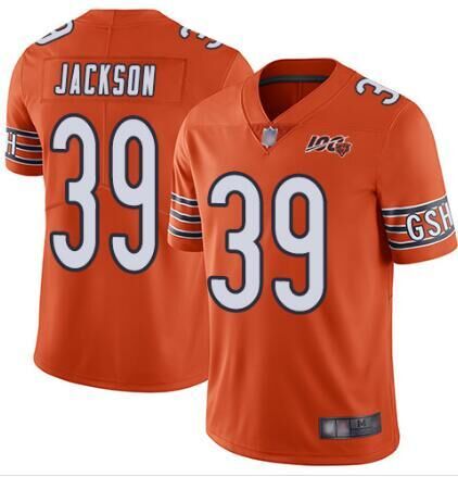 Men's Chicago Bears #39 Eddie Jackson Orange 2019 100th Season Vapor Untouchable Limited NFL Jersey